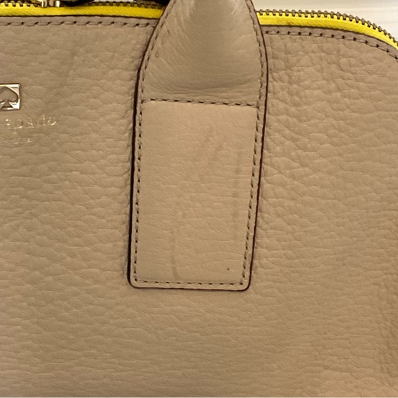 Kate Spade satchel Southport Avenue Jenny color block yellow and tan - Picture 4 of 16